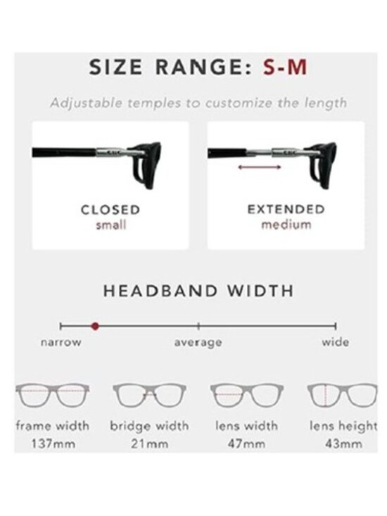 Clic Brooklyn Magnetic Reading Glasses with Adjustable Band, Matte Grey, 1.75x